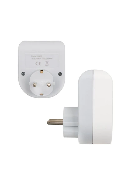 harry 3500 Watt 16 Amper Akım Korumalı Led Göstergeli Çocuk Korumalı Tekli Priz - Resim 3