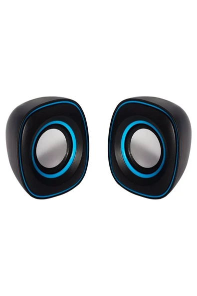 harry Telefon-Tablet-Bilgisayar ile Uyumlu 1+1 Oval Model Mini Usb Hoparlör-Speaker (2*3 WATT) 80dB - 1