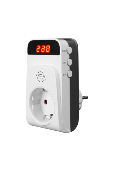 harry Digital Göstergeli Tekli Priz Yüksek Gerilim,Akım ve Çocuk Korumalı Priz Aşırı Akım Koruması -3520w - Resim 2