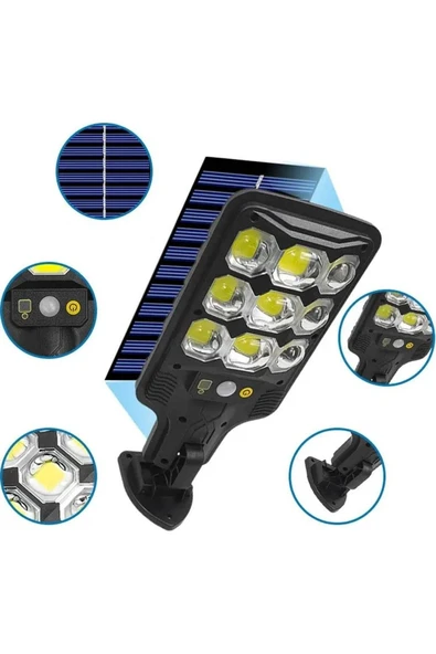 Rabelix Online Marketing 63 Smd Ledli Güneş Enerjili Cob Ledli Hareket Sensörlü Sokak Lambası LED Bahçe Aydınlatması - Resim 2