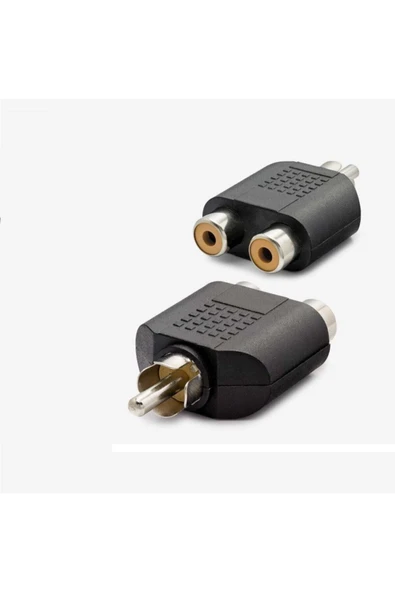 harry 2 Adet 1 Erkek Rca - 2 Rca Dişi Jak Jack Rca Fiş To Çift Dönüştürücü Çevirici Çoğaltıcı - Resim 3