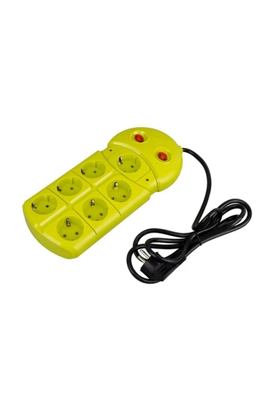 harry 7'LI 1.5 METRE KABLOLU LED IŞIKLI AKIM KORUMA ÇOCUK VE YANGIN KORUMA 2 ANAHTARLI - Resim 3