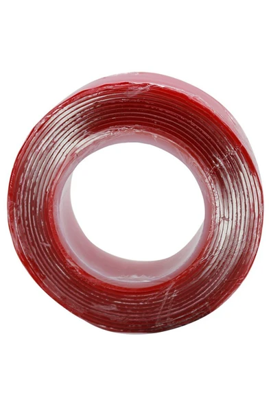 harry 2 ADET 19 MM X 2 METRE SİLİKONLU KIRMIZI VHB AKRİLİK ÇİFT TARAFLI BANT MONTAJ BANTI - Resim 3