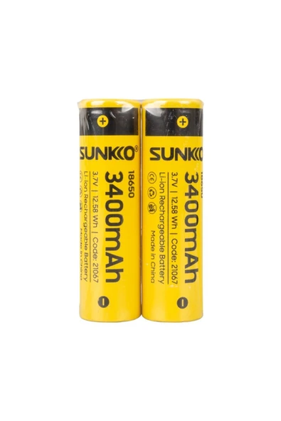 harry 2 ADET 3.7 VOLT 3400 MAH 18650 BAŞLIKSIZ  ŞARJ EDİLEBİLİR PİL 48 GR. ürün görseli