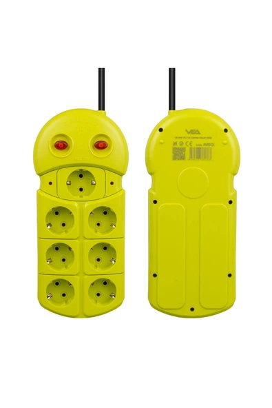 harry 7'LI 1.5 METRE KABLOLU LED IŞIKLI AKIM KORUMA ÇOCUK VE YANGIN KORUMA 2 ANAHTARLI ürün görseli