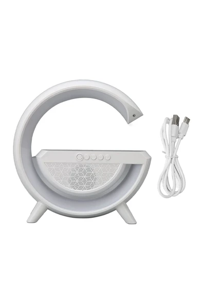 harry Kablosuz Şarj,Bluetooth Hoparlör,Akıllı Gece Lambası Speaker Rgb Masa Lambası Yatak Odası Dekor 7in1 - Resim 3