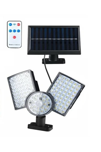 harry Güneş Enerji Panelli Kumandalı Sensörlü 3 Modlu Yüksek  Işıklı 5 Metre Kablolu Solar Aydınlatma ürün görseli