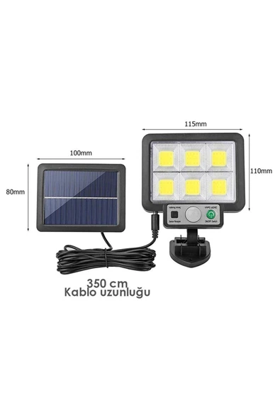 harry Güneş enerjili Solar Panelli Şarjlı Aydınlatma 3 Modlu Bağ Bahçe Kamp Karavan solar aydınlatma - 2