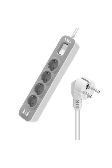 harry 4'LÜ 1.5 METRE KABLOLU 1.KALİTE AKIM KORUMA ÇOCUK VE YANGIN KORUMA ANAHATRLI 4000 WATT 16 AMPER - Resim 4