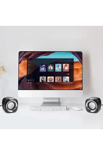 harry Kablolu Usb Multimedya Speaker Mini Hoparlör Bilgisayar Tablet Pc Notebook Uyumlu - Resim 4