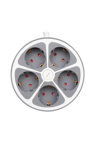 harry 5'LI 1.5 METRE KABLOLU AKIM VE ÇOCUK KORUMALI BEŞLİ PRİZ  ACMA KAPAMA DÜĞMELİ ürün görseli