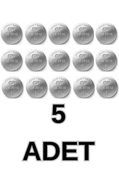 harry 5 Adet Cr2016 Lityum Pil (quartz Saat,uzaktan Kumanda,alarm Kumandası,kapı Kumandası,araç Kumandası) ürün görseli