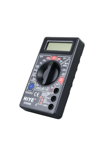 harry Dijital Avometre Multimetre Ölçü Aleti Akım Voltaj Direnç Ölçer 9v Pil Hediye - Resim 3