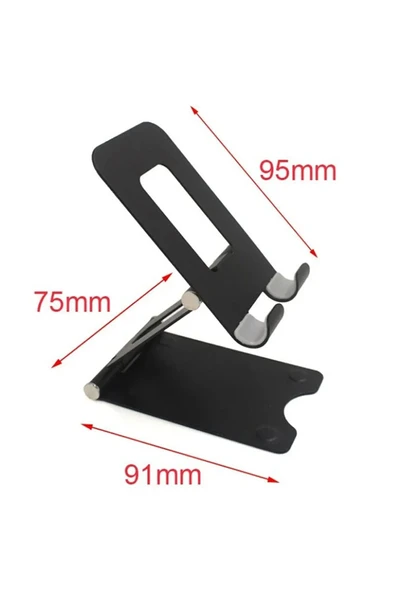 harry Katlanabilir Ve Ayarlanabilir Metal Masaüstü Telefon Tutucu Stant Masaüstü Telefon Tutacağı - Resim 4