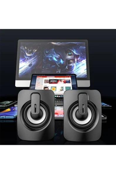 Rabelix Online Marketing 1+1 USB Mini Hoparlör Speaker 4 Ohm Bilgisayar Tablet Pc Notebook Uyumlu ürün görseli