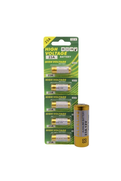 harry 5 Adet 23a 12v 23ae Mn21 A23 V23ga Vr22 Alkalin Kısa Kalem Garaj Kumandası Alarm Pili - 2