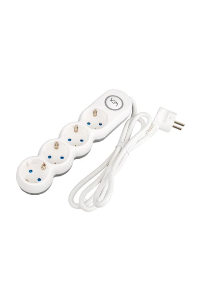 harry 4'LÜ 1.5 METRE KABLOLU ASKILI AKIM KORUMALI ANAHTARLI GRUP PRİZ ÇOCUK KORUMALI 3680 WATT - Resim 3