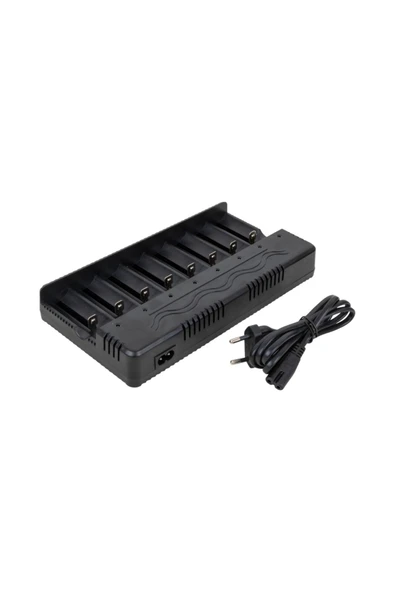 harry 8'Li Pil Şarj Cihazı Led Işıklı 6400 Mah-26650, 18650, 16340, 14500 Model Pil İle Uyumlu ürün görseli