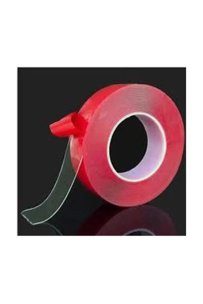 harry 2 ADET 19 MM X 2 METRE SİLİKONLU KIRMIZI VHB AKRİLİK ÇİFT TARAFLI BANT MONTAJ BANTI - Resim 2
