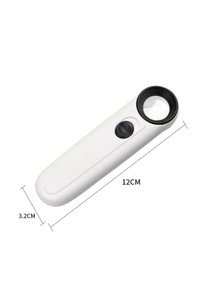harry 41x - 3xAAA Pil ile Çalışan 21mm Lens Ledli Büyüteç Masa üstü Ofis Büyüteç - Resim 2