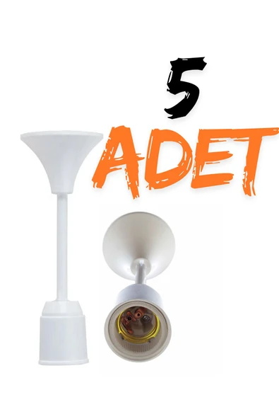 harry 5 Adet Full Bakır Porselen Asma Duy Takımı Tij Takımı E27 E-27 Duy Muhafazalı Sarkıt Duy Tekli Avize ürün görseli