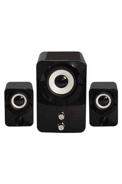 harry Tak Çalıştır 2+1 Usb Mini Hoparlör Pc Laptop Tv Uyumlu Bass Kontrol Ayarlı - Resim 2