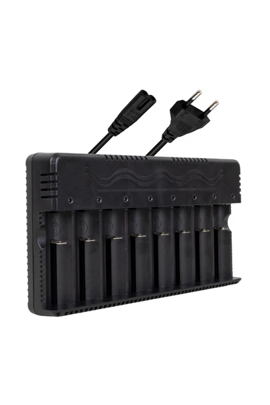 harry 8'Li Pil Şarj Cihazı Led Işıklı 6400 Mah-26650, 18650, 16340, 14500 Model Pil İle Uyumlu - Resim 3