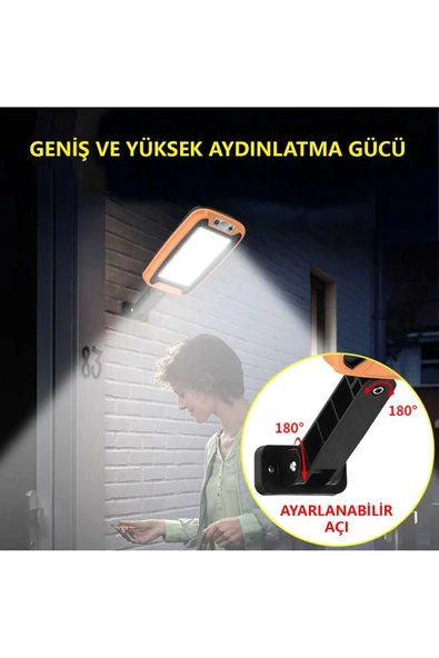 harry Kumandalı Güneş Enerjili Sensörlü 3 Modlu 150 Ledli 5.5 Volt-2.5 Watt Solar Lamba-Su Geçirmez, - Resim 2