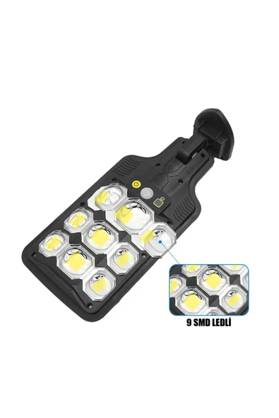 Rabelix Online Marketing 63 Smd Ledli Güneş Enerjili Cob Ledli Hareket Sensörlü Sokak Lambası LED Bahçe Aydınlatması - Resim 5
