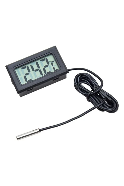 harry Nem Ölçerli Dijital Iç Veya Dış Sıcaklık Ölçer Ev Ve Bebek Odası Prob Termometre Pil Hediye - Resim 2
