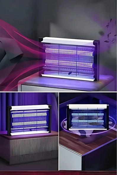 Rabelix Online Marketing 6W Elektrikli Uv Mor Mavi Işıklı Sessiz Sinek Kovucu Sivrisinek Öldürücü Lamba Kapan Cihaz - Resim 2