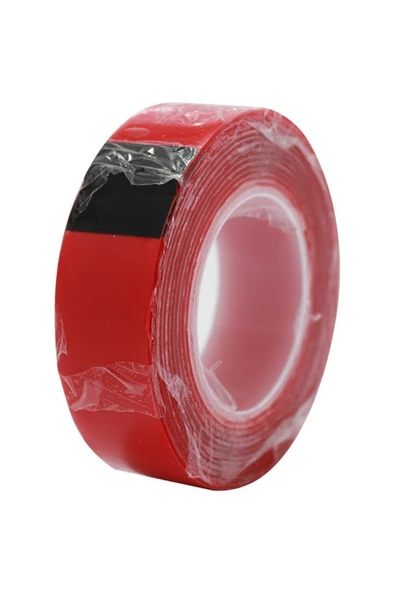 harry 2 ADET 19 MM X 2 METRE SİLİKONLU KIRMIZI VHB AKRİLİK ÇİFT TARAFLI BANT MONTAJ BANTI - Resim 4