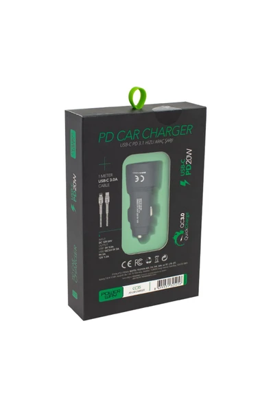 harry Type-c Usb Araç Çakmaklık 18w 3.1 A Hızlı Şarj Soketi Araba Usb-c Şarj Iphone Xiaomi Uyumlu - Resim 3