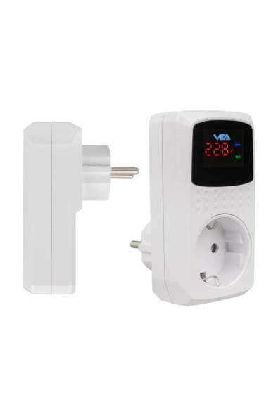 harry 3520 Watt 16 Amper Digital Göstergeli Akım Korumalı Tekli Priz Çocuk Korumalı - Resim 3