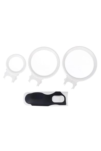 harry 3xAAA Pil ile Çalışan 3 Mercekli Ledli Optikl Polimer Cam Büyüteç