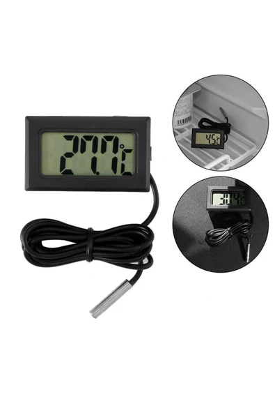 harry Nem Ölçerli Dijital Iç Veya Dış Sıcaklık Ölçer Ev Ve Bebek Odası Prob Termometre Pil Hediye ürün görseli