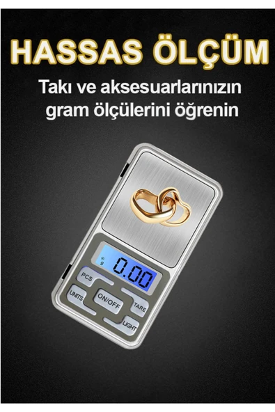 harry 500gr 0.01 Tam Hassas Terazi Eczane Kuyumcu Modeli 2xAAA Pilli Mutfak Tartısı ürün görseli