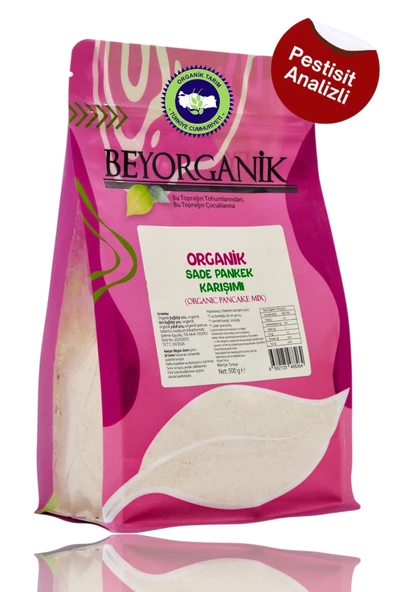 BEYORGANİK Organik Pankek Karışımı 500gr (PESTİSİT VE AFLATOKSİN ANALİZLİ) ürün görseli 1