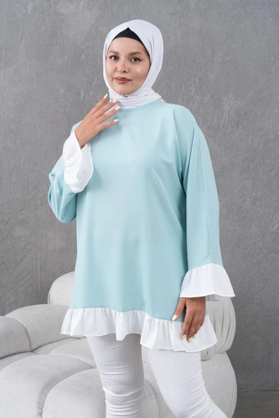 garnili fırfırlı salaş tunik ürün görseli