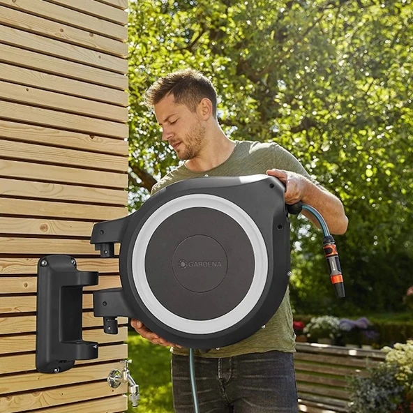Gardena 18632 Duvara Monte Otomatik Hortum Makarası XL 35 M - Resim 3