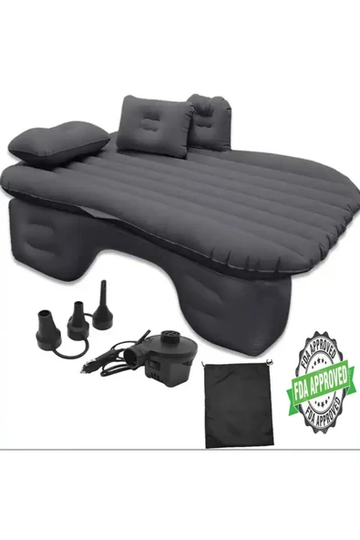 CARUB Siyah Araç Şişme Yatak Çift Kişilik Kamp Yatağı Arka Koltuk Yatak ürün görseli