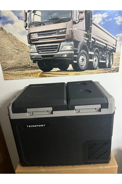 tecnopoint 50lt Çift Bölmeli 220 Volt Adaptör Hediyeli Çift Beyin Yeni Nesil Araç Oto Buzdolabı - 3