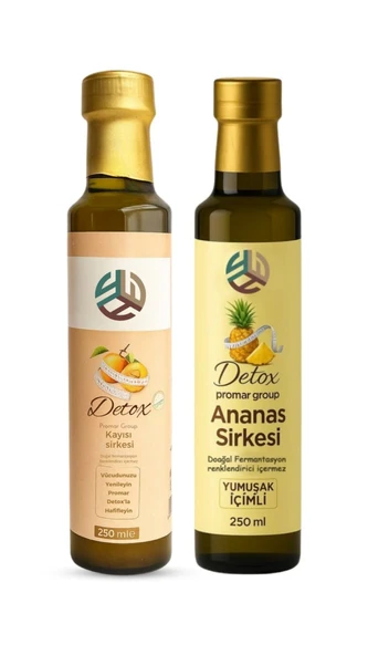 Promar DETOX ANANAS SİRKESİ 250 ML + KAYISI DETOX SİRKESİ 250 ML ürün görseli