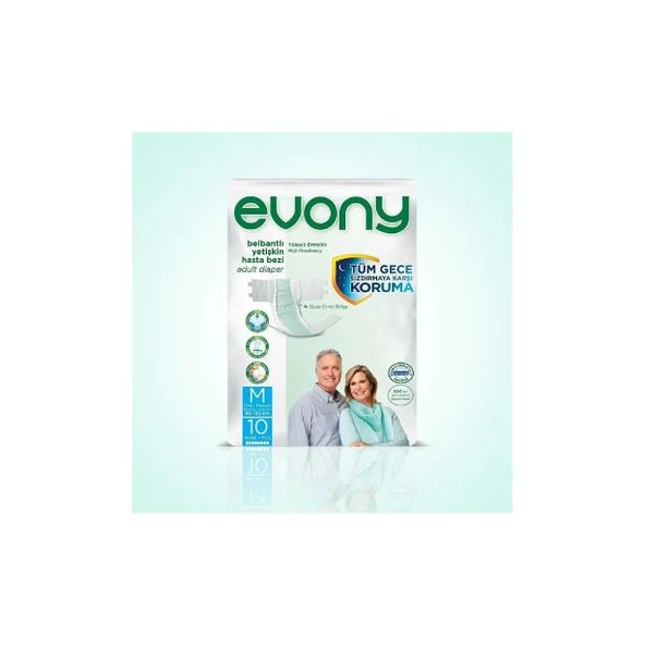 Evony Bel Bantlı Yetişkin Bezi Medium 10 lu - 1