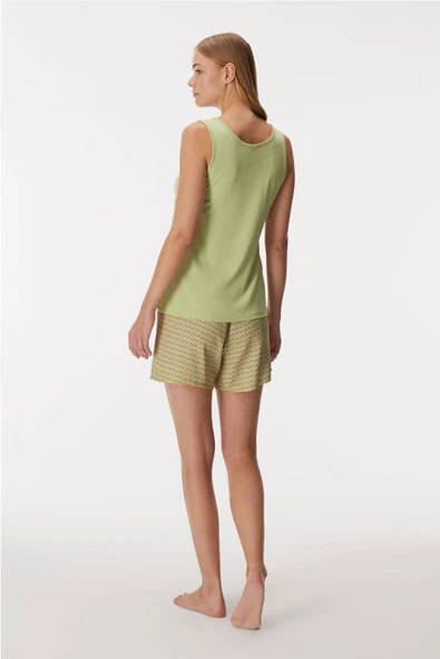 Anıl Kalın Askılı Şortlu Pijama Takım - Resim 4