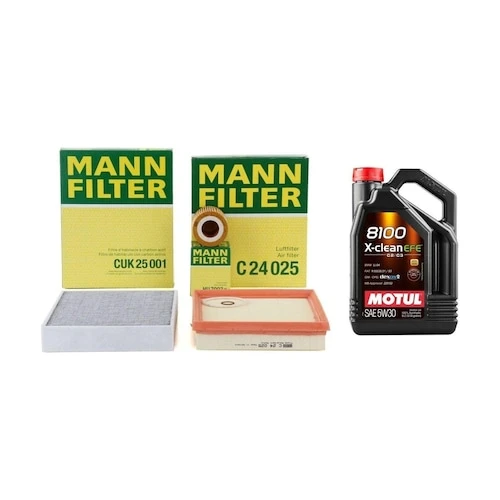 Bmw F30 Kasa 320i Ed Periyodik Bakım Filtre Seti Motul 5w30 Efe 5lt Mann ürün görseli