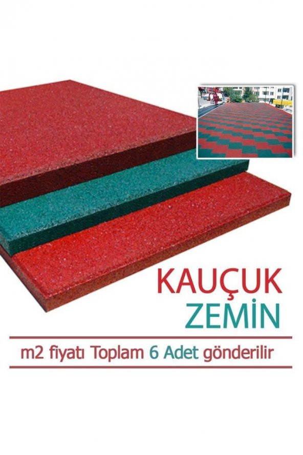 Kauçuk Zemin Kaplama 40x40x2cm Çocuk Anaokulu Kreş - 2
