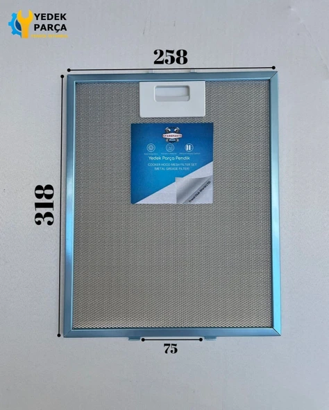 Baumatic: BTC6720SS | 258x318mm | Aspiratör & Davlumbaz Tel Yağ Filtresi | Model: 481248058332-C00268543-YT142.1000.02|25,8x31,8cm