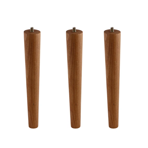 Bohem 25 cm 3 ADET Kahverengi Doğal Ahşap Boyalı Silindir Sehpa Masa Ayağı Mobilya Yedek Parça ürün görseli