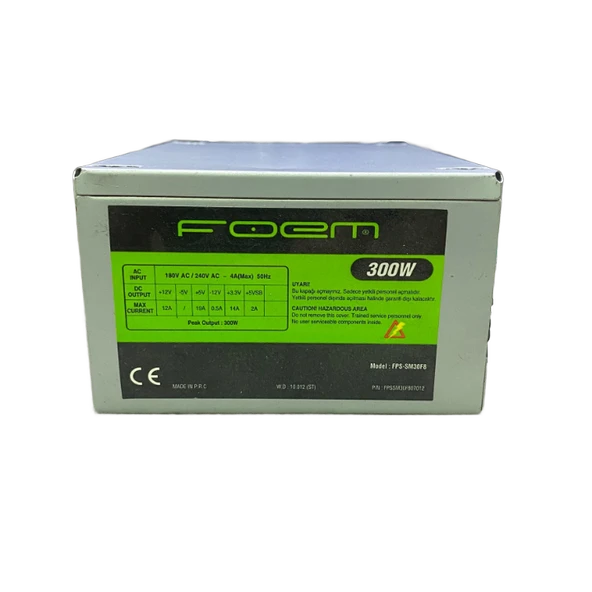 FOEM FPS-SM30F8 300WATT POWER SUPPLY MİNİ SLİM PC GÜÇ KAYNAĞI (2 EL YENİLENMİŞ ÜRÜN) - 3